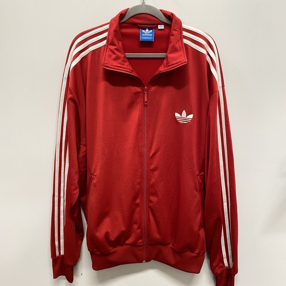 Adidas Originals Adicolor Firebird Men's 2XL Red White Trefoil Track Jacket Coat